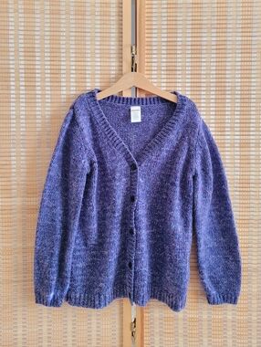 Gymboree Girl's Purple V-Neck Button Cardigan Sweater